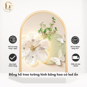 đồng hồ treo tường hoa đào đáng yêu đồng hồ treo tường hoa đào đáng yêu