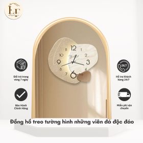 đồng hồ decor hiện đại treo tường những viên đá Đồng hồ treo tường hình những viên đá