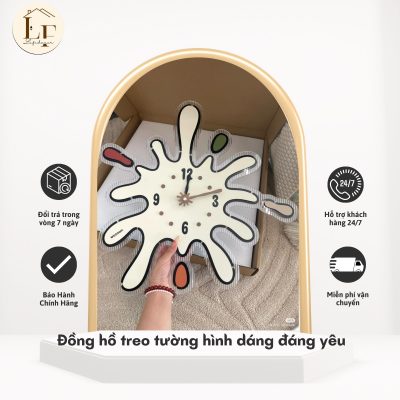 Đồng hồ decor xinh dáng đáng yêu