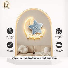 đồng hồ treo tường vầng khuyết và sao độc đáo đồng hồ treo tường vầng khuyết và sao độc đáo