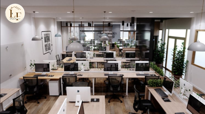 bàn ghế decor phòng học nhóm phong cách