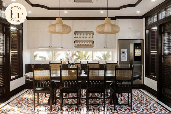 bàn ghế decor phòng học nhóm phong cách