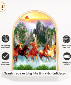 tranh treo sau lưng bàn làm việc