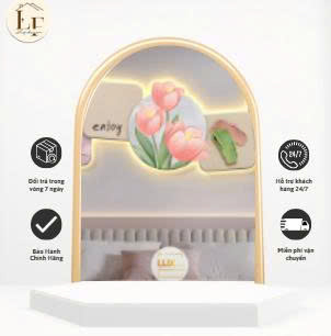 Đèn Bàn Decor Cao Cấp Lufidecor Điều Chỉnh Độ Sáng, Thiết Kế 3D, Trang Trí Nhà,Phòng Ngủ