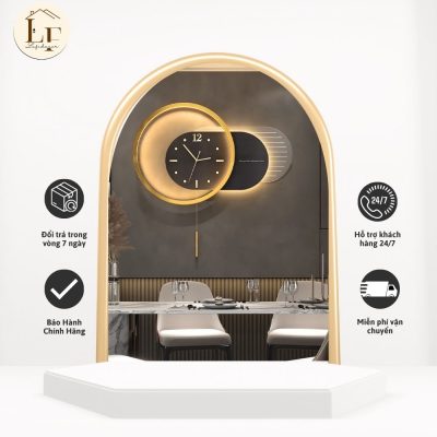Đồng Hồ Treo Tường Nghệ Thuật LED Hiện Đại Phong Cách Luxury