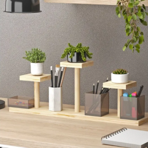 Kệ Gỗ Để Bàn Trang Trí Decor Bàn Học, Bàn Làm Việc, Kệ Để Chậu Cây Mini