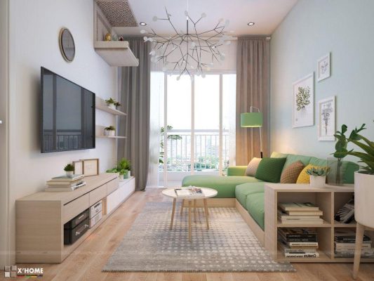 Phối bàn ghế decor giúp không gian rộng hơn phòng khách